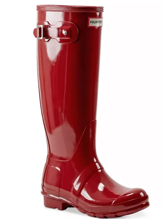 Hunter Shoes - Hunter Miliatry Red Original Tall Gloss Rain Boots 9